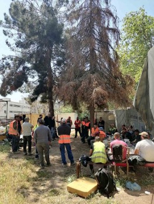 Από τη στάση εργασίας σε εργοτάξιο στην Αθήνα