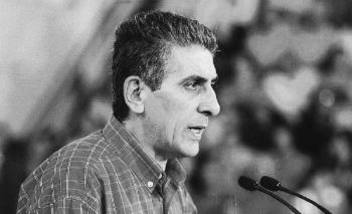 Ο Γ. Μαυρίκος στο βήμα της συγκέντρωσης