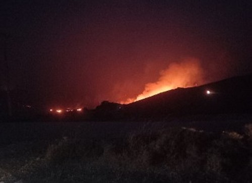 Η πυρινή κόλαση το βράδυ της Δευτέρας