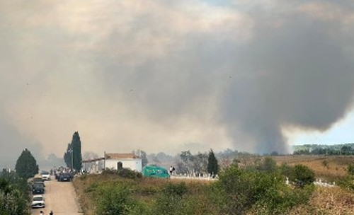 Από τη χθεσινή φωτιά στην Ορεστιάδα