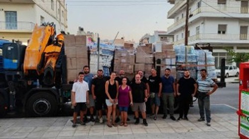 Ετοιμη η αποστολή υλικής βοήθειας από τα εργατικά σωματεία των Χανίων