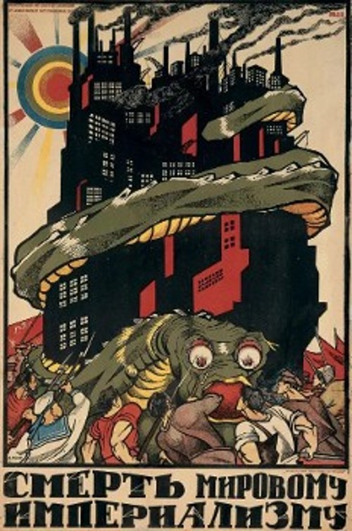 «Θάνατος στον παγκόσμιο ιμπεριαλισμό» (σοβιετικό πλακάτ). Ισχυρές παραμένουν σήμερα στις γραμμές του Διεθνούς Κομμουνιστικού Κινήματος οι συγχύσεις γύρω από τον ιμπεριαλισμό