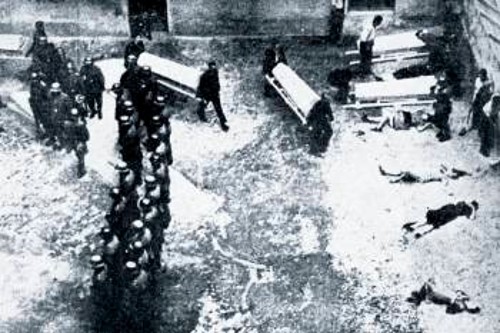 Αγωνιστές της Εθνικής Αντίστασης στο εκτελεστικό απόσπασμα