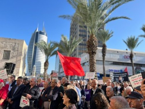 Από πρόσφατη αντιπολεμική διαμαρτυρία στη Χάιφα