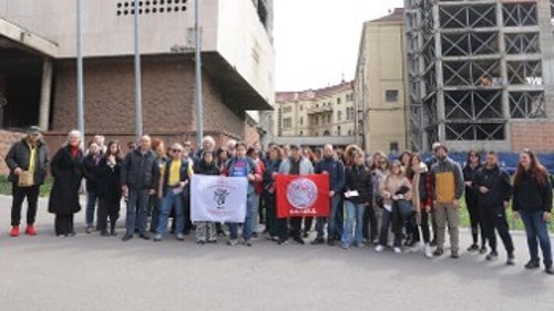 Από την επίσκεψη των συνδικάτων της Θεσσαλονίκης στο Βελιγράδι