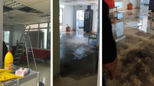Διαρροή καυτού νερού στον «Ευαγγελισμό»