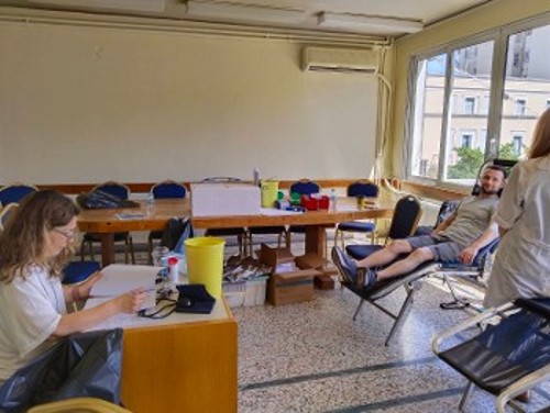 Από την αιμοδοσία στο Εργατικό Κέντρο Πάτρας
