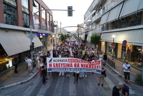 Από τις κινητοποιήσεις στην Ελευσίνα για το σπίτι της Διονυσίας