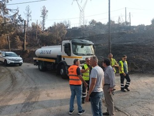 Από τις εργασίες των υπηρεσιών του δήμου Πάτρας για την αποκατάσταση των περιοχών που επλήγησαν