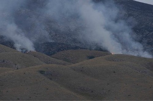 Σχεδόν μια βδομάδα καίει η φωτιά στο Φαλακρό Δράμας