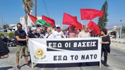 Από την πρόσφατη κινητοποίηση στη βρετανική βάση στο Ακρωτήρι