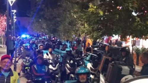Από τις νέες κινητοποιήσεις των διανομέων της «Wolt» στην Αθήνα