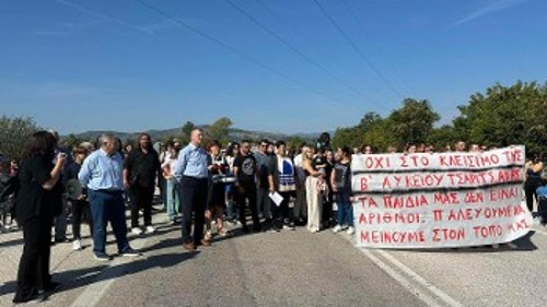 Από την κινητοποίηση στην Τσαριτσάνη