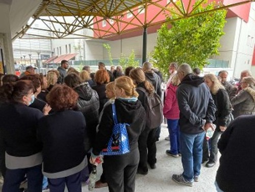 Από τη χτεσινή κινητοποίηση στον «Ευαγγελισμό»