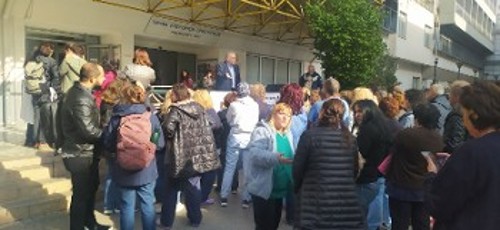 Από τις κινητοποιήσεις των συμβασιούχων στον «Ευαγγελισμό»