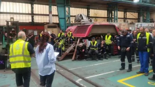 Από την εκδήλωση στη «Hellenic Train»
