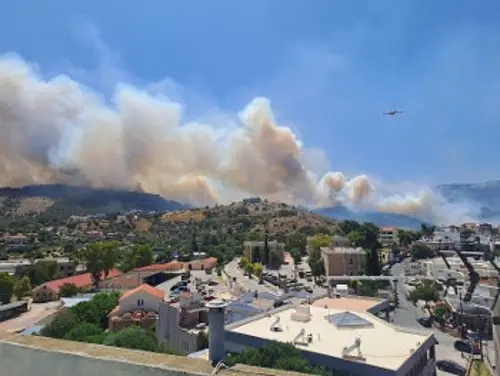 Από τις μεγάλες φωτιές στη Χίο