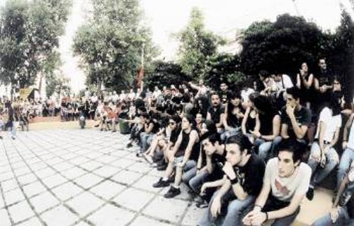 Στιγμιότυπο από τη χτεσινή εκδήλωση στον «Ευαγγελισμό»