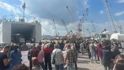 Από την παρέμβαση σωματείων στην Ελευσίνα που αποτρέπει την απεργοσπασία
