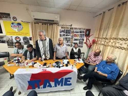 Από τη σύσκεψη με σωματεία στην Τουλκαρέμ