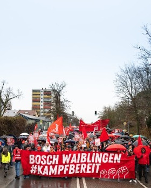 Από την πρόσφατη κινητοποίηση των εργατών της «Bosch» στο Βάιμπλιγκεν