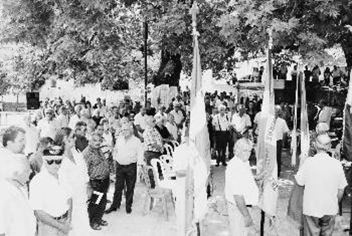 Αποψη από την τιμητική εκδήλωση στον Αγιο Βασίλειο Κυνουρίας.Φωτ.: Γιώργης ΛΙΟΝΑΚΗΣ