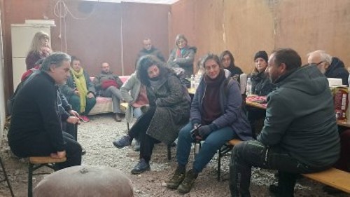 Αντιπροσωπεία του ΕΕΤΕ στο μπλόκο της Αταλάντης