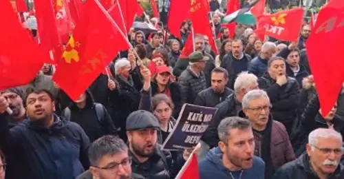 Από την αντιπολεμική διαδήλωση του Σαββάτου στην Τουρκία