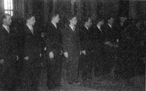 Στην ορκωμοσία του ως διδάκτορα του Πανεπιστημίου της Βιέννης (19 Δεκέμβρη 1952)