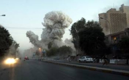 Από την τριπλή βομβιστική επίθεση στα κεντρικά ξενοδοχεία στη Βαγδάτη