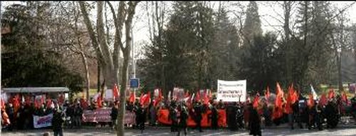 Από τη μεγάλη διαδήλωση στο Στρασβούργο