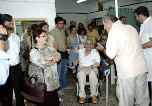 Από την περιοδεία στο Εθνικό Ιδρυμα Αποκατάστασης Αναπήρων