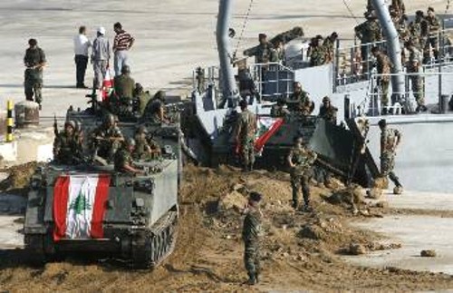 Λιβανέζικα στρατεύματα προωθούνται στο νότο