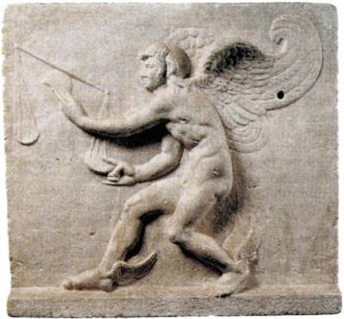 Ανάγλυφη προσωποποίηση του «Καιρού», από άγαλμα του Λυσίππου