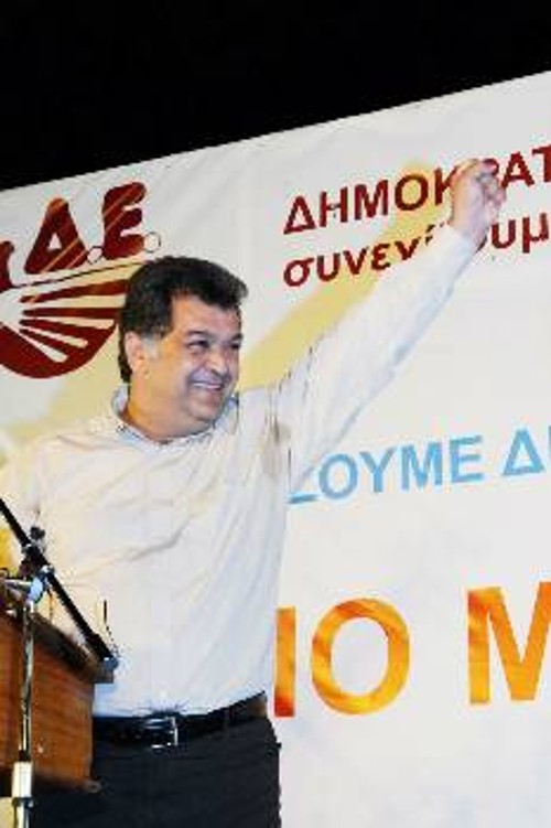 Ο Στέλιος Μπενετάτος στη χτεσινή συγκέντρωση