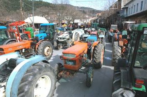 Αποψη από την κινητοποίηση που είχαν οι αγρότες της Λάρισας πριν από λίγες μέρες