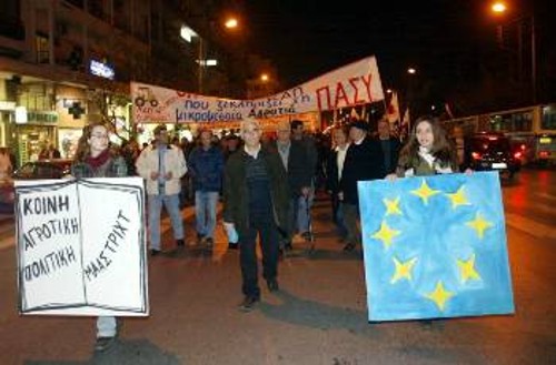 Από τις πρόσφατες αγροτικές κινητοποιήσεις στη Θεσσαλονίκη