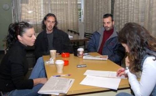 Από τη συζήτηση του «Ρ» με τους νεολαίους συνδικαλιστές
