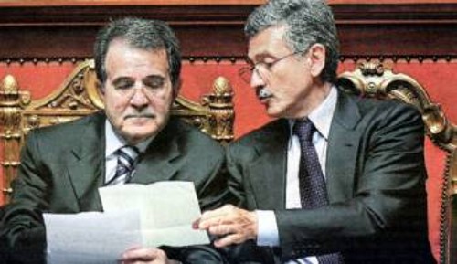 Πρόντι - Ντ' Αλέμα. Το 1999 βομβάρδιζαν στο πλευρό των Αμερικανών τη Γιουγκοσλαβία... Σήμερα, η εμμονή τους να στηρίζουν τα εγκλήματα των Αμερικανών στο Αφγανιστάν προκάλεσε κυβερνητική κρίση στην Ιταλία. Αν μη τι άλλο έχουν μια συνέπεια οι άνθρωποι (στο να υπηρετούν τις ΗΠΑ)...