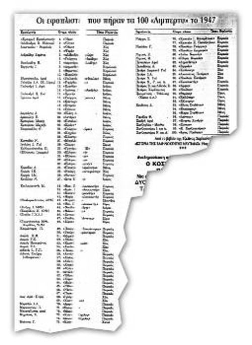 Ο κατάλογος των εφοπλιστών που πήραν τα «Λίμπερτυ»