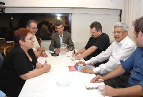 Από τη συνάντηση στη Λάρισα με την αντιπροσωπεία του ΚΚΕ