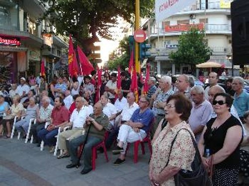 Από τη συγκέντρωσηστους Αμπελόκηπους Θεσσαλονίκης