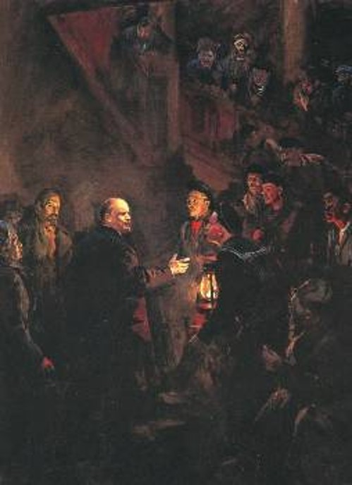 «Την παραμονή της Οχτωβριανής Επανάστασης», πίνακας του D. Nalbandyan