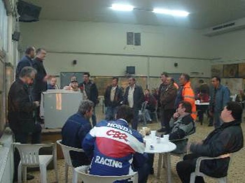 Από τη χτεσινή ομιλία σε εργαζόμενους του λιμανιού της Θεσσαλονίκης