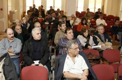 Στιγμιότυπο από την εκδήλωση για την αντιπλημμυρική θωράκιση