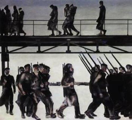 Α.Α. Νταϊνέκα, «Η άμυνα του Πέτρογκραντ». Εργο του 1928
