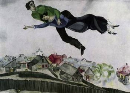 Μ. Σαγκάλ, «Πάνω από την πόλη». Εργο του 1917