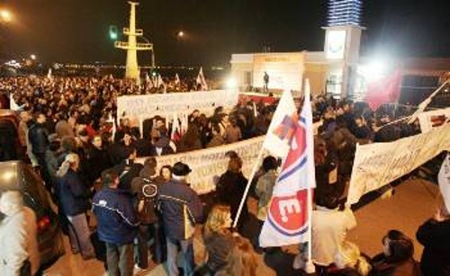 Από τη συγκέντρωση και την πορεία στη Θεσσαλονίκη