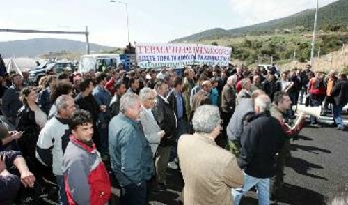 Από τη χτεσινή κινητοποίηση των δασεργατών