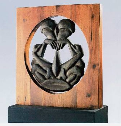 «Μοιρολόι», 1974, χαλκός και ξύλο